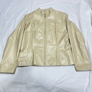 Pelle studio Cream Leather Jacket for Women